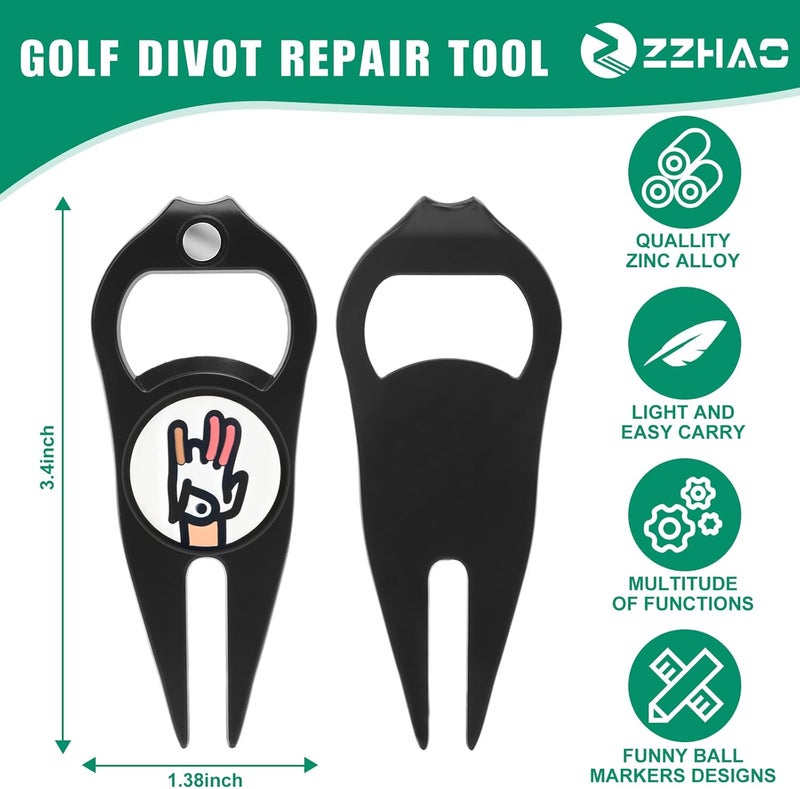 ZZHAO Golf Divot Tool and Golf Ball Marker, Divot Repair Tool，Golf Accessories for Men, Funny Gifts for Men, Tools for Men - Image 5